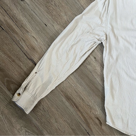 Scotch & Soda Beige Striped Button-Down Shirt - Picture 8 of 8